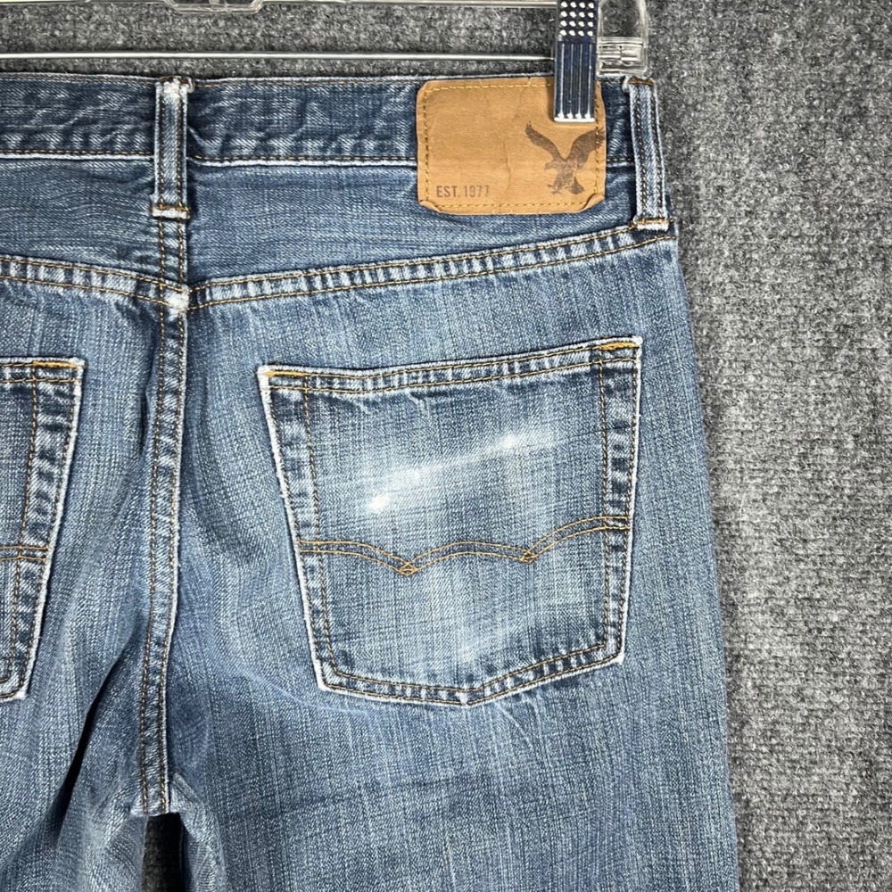 American Eagle Original Boot Jeans Mens 30x32‎ Blue Medium Wash Denim Bootcut - Picture 3 of 8